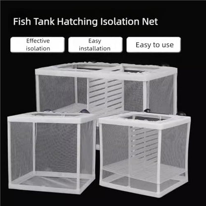 3 Multi-Purpose Floating Aquarium Enclosure Removable Breeding Net Transparent Nursery Box for Fish Fry Observation Transparent Box Multi-Purpose Enclosure Removable Net - color: B