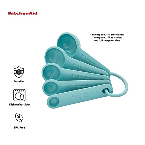 KitchenAid Measuring Spoons, Set Of 5, Aqua Sky - size: Set Of 5