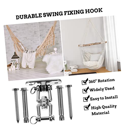 Abaodam 1 Set Rotating Hammock Fixing Hook Heavy Duty Indoor Swing and Outdoor Swing Hanging Kit for Sandbags Fitness Equipment