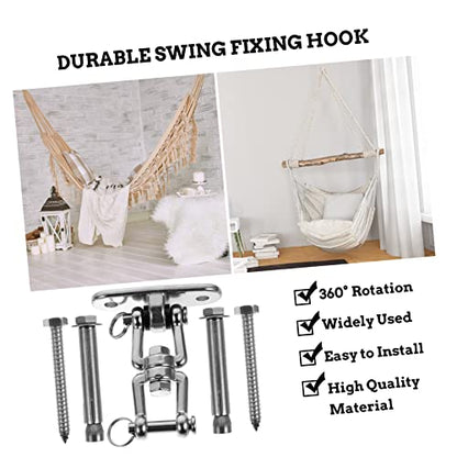 Abaodam 1 Set Rotating Hammock Fixing Hook Heavy Duty Indoor Swing and Outdoor Swing Hanging Kit for Sandbags Fitness Equipment