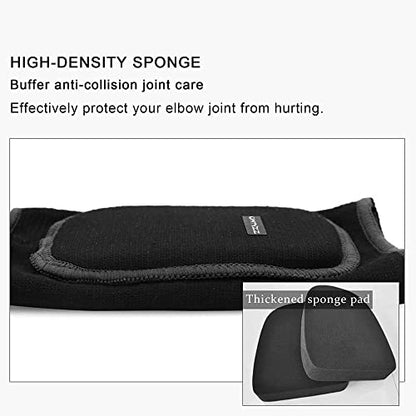 ONTYZZ Kids Elbow Pads Breathable Arm Stretchy Cotton Elbow Pads Elbow Protector for Skiing, Skating, Volleyball, Cycling Sports Safety Gear - color: Black-YS