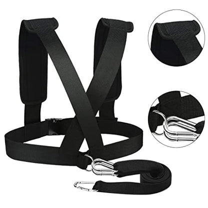 Speed Harness, Sled Harness Tire Pulling Speed Resistance Power Belt Adjustable Weight Trainer with Pull Strap for Daily Use