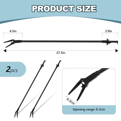 Gisafai 2 Pcs Plastic Aquarium Tongs Long Aquarium Tweezers Multi Purpose Trimming Feeding Aquariums Tools for Fresh Water Saltwater Fish Tanks Coral Plant (27 Inch) - size: 27 Inch