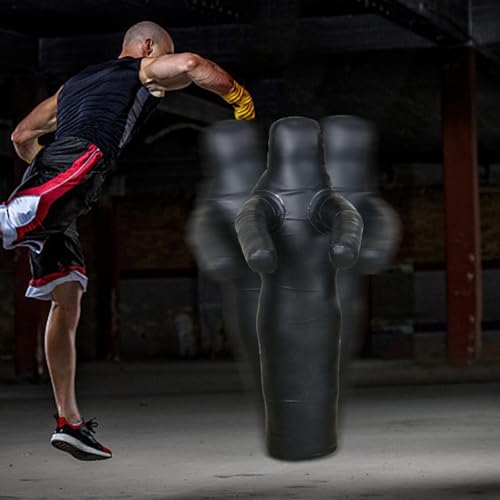 Boxing Dummy Hanging Punching Dummy Wrestling Dummy Grappling Dummy Unfilled PU Leather Suitable for Men Women Home Gym Martial Arts Karate Taekwondo - size: 160cm