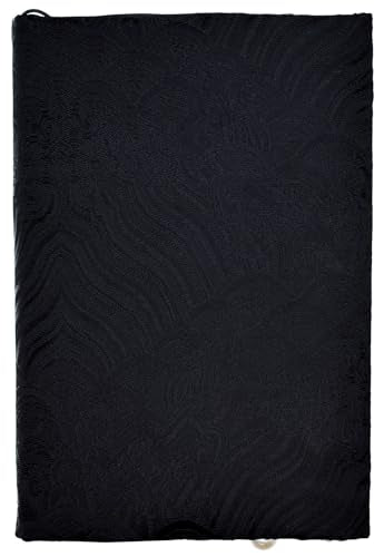 BLBMH A6 Book Cover 4x6 | Non-Stretch Fabric Sleeve with Bookmark | Handmade Washable Protector for Paperback Journal Bible Notebook | Gift for Women Readers - Black - color: Black, size: 6in