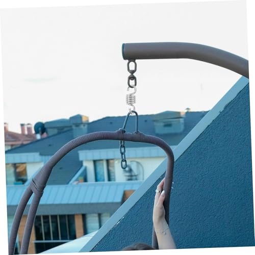 POPETPOP 2pcs Hammock Chair Hanging Spring Kit Galvanized Accessories for Porch Swings Chairs and Patio Swings Easy to Install Supports Heavy Loads Set