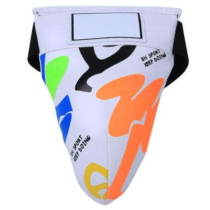HERCHR Children Groin Guard, Boxing Kickboxing MMA Muay Thai Sparring Groin Guard Protective Gear for Sanda Taekwondo Training - color: White