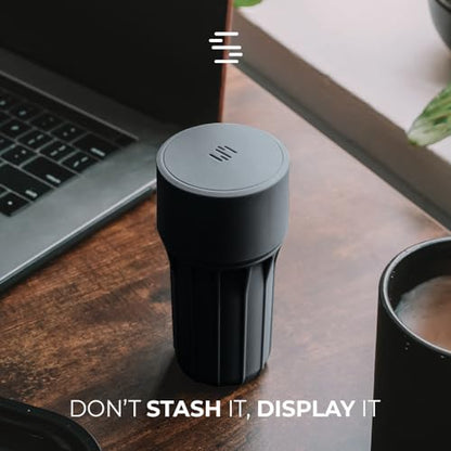 Staze Air Tight Smell Proof Container (148ml) – Vacuum Seal Jar with UV Protection, Waterproof Food Storage Canister, Portable Small Smell Proof Jar for Coffee, Herb, Spice & Gummies - Slate - color: SLATE
