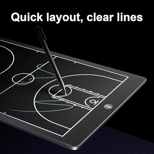 LCD Basketball Coaching Board, Electronic Basketball Tactical Board for Training Teaching Competition Command(20 inches) - size: 20 inches