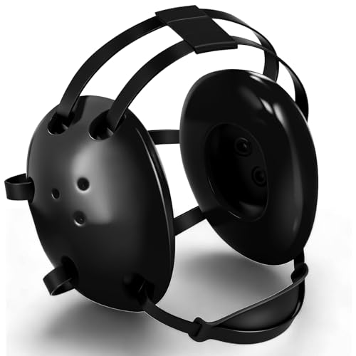 Halloscume Kids Wrestling Headgear with Adjustable Ear Guard Straps MMA Jiu Jitsu Grappling Protective Headgear for Youth Adults Men Women Comfortable Training & Tournament - color: Black/Black