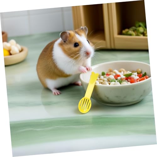 Yardwe 32pcs Hamster Sand Bath Scoops Plastic Litter Sifters Small Pet Cage Cleaning Shovels for Chinchilla Gerbil Reptile Cage Maintenance