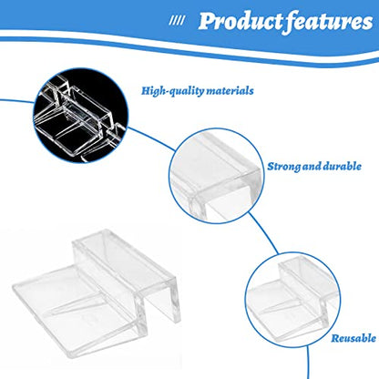 Suxgumoe Aquarium Cover Clip, 8 Pcs Universal Lid Clips for Rimless Aquariums (10MM)
