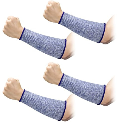 REDANHA Arm Protection Sleeves Level 5 Protection Cut Burn Resistant Sleeve Anti Abrasion Forearm Cover Protector - color: Blue