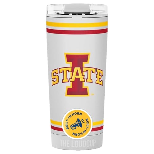 The LoudCup 16 oz 2-in-1 Water Bottle & Noisemaker, Iowa State - color: Iowa State University, size: 16 Ounces
