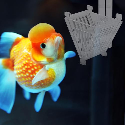 ULTECHNOVO Acrylic Fish Feeding Cup Aquarium Worm Feeder Cone-Shaped Fish Food Holder with Hook for Chilled Bloodworms