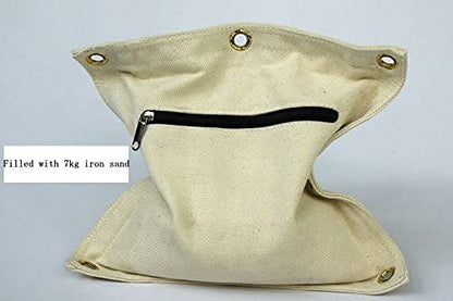 Wing Chun Kung Fu Canvas Sandbag Wall Hanging Bag is Suitable for Kick Boxing and Various Boxing Training. - color: New White