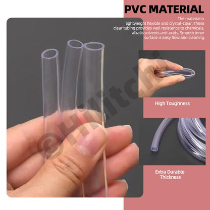 Hilitchi No.2 Clear Tubing Assortment with Hose Barb Fittings Kit Flexible Plastic Tube Hose Set For Home Repair Water Oil Transfer Aquarium - style: No.2