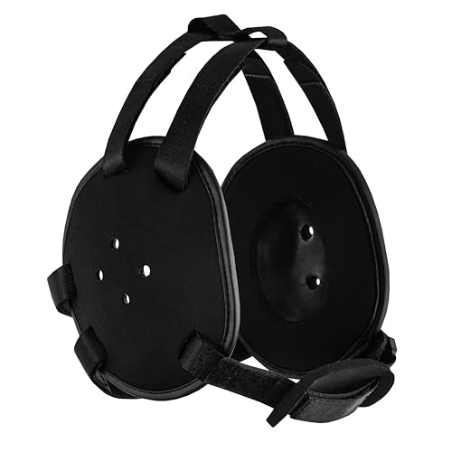 ROAR-INT Kid's Ear Guard BJJ Grappling Head Guard Adjustable Wrestling Headgear For Boys and Girls Earguard MMA Jiu Jitsu (Black) - color: Black