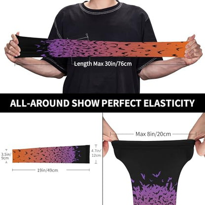 Arm Sleeves Outdoor Garden Sports Cooling Sun Sleeve for Women Men Farm - color: Bats