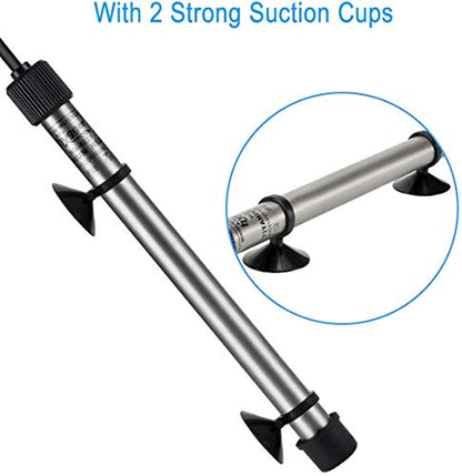 hygger 802 Aquarium Titanium Heater Rod Fish Tank Heating Element Replacement Heater Tube (Controller Excluded) 500W - size: 500W