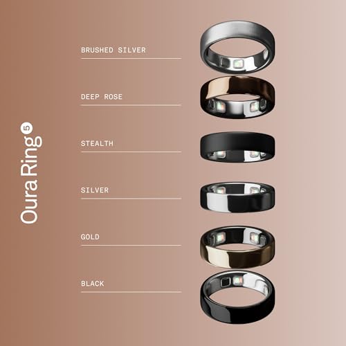 Oura Ring 5 Smart Wearable - Deep Rose - Size 7 - Fitness & Sleep Tracker - color: Deep Rose, size: 7, style: Ring