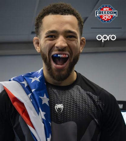 OPRO Official UFC Stars & Stripes Instant Custom-Fit Mouthguard – Self-Fit Mouthguard for MMA, Boxing, Martial Arts & Combat Sports - color: Stars & Stripes