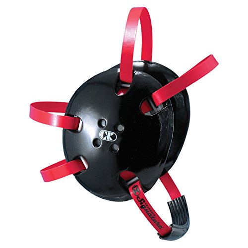 Cliff Keen Signature Wrestling Headgear - color: Black with Red Straps