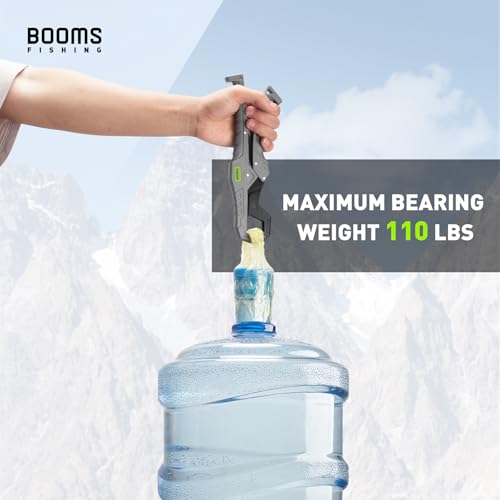 Booms Fishing G05 Lip Gripper Saltwater, 9.4" Plastic Catfish Grippers Pliers, Grabber Tool With Lanyard, Grips for Kayak Fishing Accessories, Great Holder for Caught Fish - color: Gray