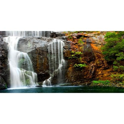 48x18 in Waterfall Mountain Terrarium Backdrop Reptile Habitat Background | AWERT Tropical Plants Lake Terrarium Background Durable Polyester - size: 48x18in/120x45cm