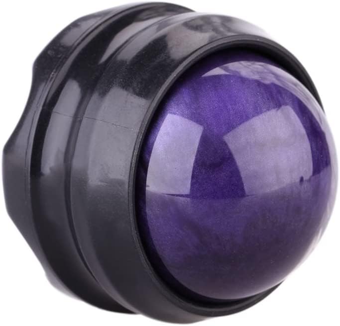 Manual Massage Ball Pain Relief Back Roller Massager Self Massage Therapy & Relax Full Body Tools for Sore Muscle Joint Pain Essential Oils or Lotion Relax (Purple) - color: Purple