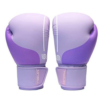 Sanabul Easter Egg Boxing Gloves for Women, Pro Training MMA Kickboxing Muay Thai Gloves, Sparring Punching Heavy Bag - color: Lavender, size: 8 oz
