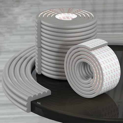 Edge Protector for Baby, Corner Protector for Baby | Soft Foam Furniture Edge Bumper Guards, Desk Edge Cushion, Baby Proofing Corner Protector for Table, 6.5ft Grey - color: Gray, size: 200cmX8cmX0.8cm