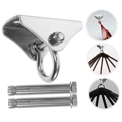 BESPORTBLE Stainless Steel Heavy Duty Ceiling Mount Hammock Hanging Hook Set Easy Installation Kit with Rotating Hangers for Punching Bag Swing and Hammock Chair Suspension