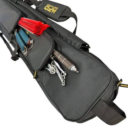 WHM Martial Arts Carrying Bag, Sword Weapon Spear Carrying Bag for Kung Fu, Wushu, Tai Chi Practice Martial Arts Carrying Case -Single/Double Design Sword Case - style: No Dragon Embroidery
