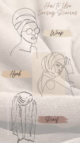 Jersey Hijab Scarf for Women - Quality Head Scarf Wrap for Girls - Fashion Muslim Women Hijab Scarves Headwear