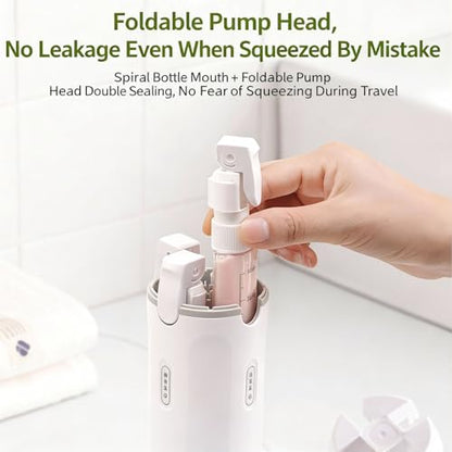 4 in 1 Travel Dispenser Bottle,4 Pack 30ML Travel Bottles for Toiletries, Leak Proof Travel Size Containers (Light Green, OneSize) - color: Light Green