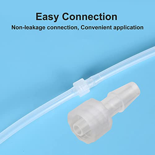 MEETOOT 10pcs Male Luer Lock 3/16" Polypropylene Hose Barb Adapter for Laboratory Biochemical/Analytical Instruments, Food Machinery and Aquarium Equipment - size: 3/16Inch