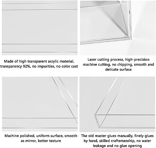Acrylic Photo Props Tray, Floating Water Tank for Professional Photography, Clear Display Showcase for Food and Cosmetic Styling - size: 30x10x5cm/11.8x3.9x2in