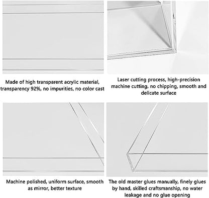Acrylic Photo Props Tray, Floating Water Tank for Professional Photography, Clear Display Showcase for Food and Cosmetic Styling - size: 30x20x5cm/11.8x7.9x2in