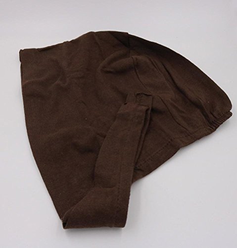 Modefa Islamic Women's Non-Slip Cotton Hijab Bonnet Cap Underscarf - color: Brown