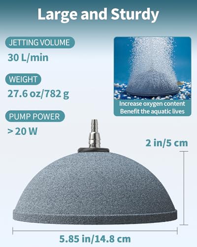 Pawfly Aquarium Air Stone 6 Inch, Fish Tank Bread Air Stone Bubbler Oxygen Diffuser for Large Air Pump Fish Tank Outdoor Garden Pond and DWC System - size: 6 Inch
