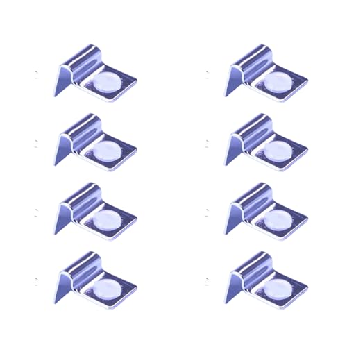 Peiiwdc 8pcs Stainless Steel Aquarium Cover Clip Optional Thickness Lid Clamps Brackets for Fishtanks Aquarium Lid Clamps - size: 4mm