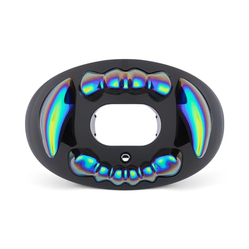 Battle Sports 3D Apex Predator Oxygen Football Mouthguard, Blue/Green | Maximum protection, Safe secure comfortable fit, Built-in airflow channels, Advanced composite material, No boiling required - color: Blue / Green