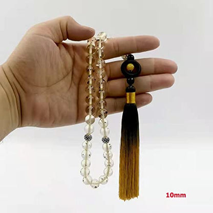 Tasbih Resin 33 Beads Bracelet Islamic Rosary Bead misbaha Muslim Eid Gift (10mm x 45 Beads) - size: 10mm x 45 beads