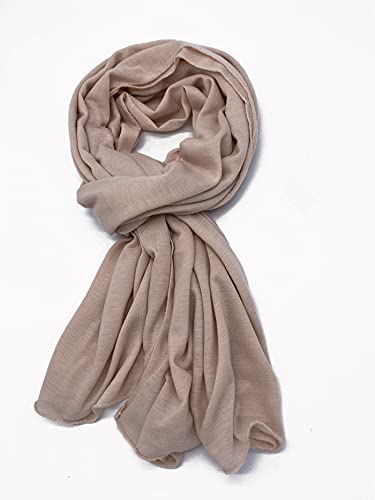 Jersey Hijab Scarfs for Women Head Scarf Muslim Head Wraps - color: Beige