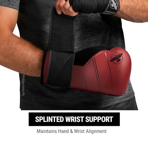 Hayabusa S4 Leather Boxing Gloves | 12oz Boxing Gloves, Muay Thai Gloves, Kickboxing Gloves, Leather Training Gloves, Men and Women, 16oz Boxing Gloves - color: Red, size: 10 oz