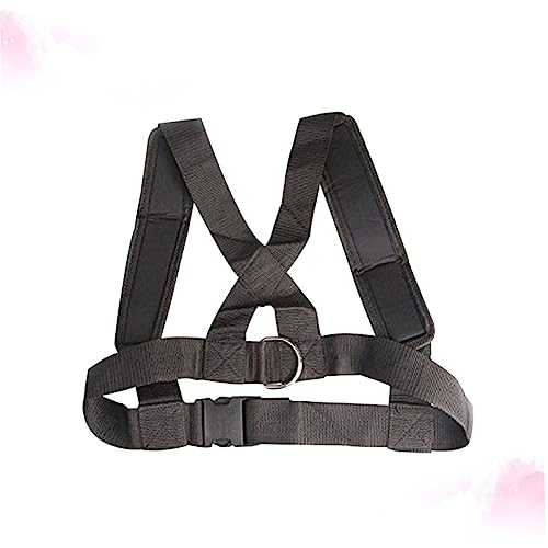 Mikikit Adjustable Resistance Training Harness with Heavy Duty Hooks for Sled and Tire Workouts Durable Fitness Tool for Speed and Endurance Training Black