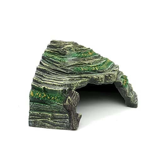 JIHAQUA Terrarium Decor Reptile Hide Reptile Hides and Caves, Medium | Aquarium Tank Accessories Decorations