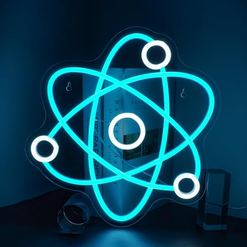 Molecule Neon Sign Blue White Led Neon Lights Neon Bar Signs for Wall Decor USB Light Up Sign Neon Molecular Structure Signs for Boys Room Party Kids Room Birthday - color: molecule