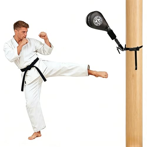 Taekwondo Kick Pad Target, Kicking Pads with Mounting Bracket for Martial Arts Training Tae Kwon Do Karate Kickboxing, Hands-Free - size: 1 Kicking Target